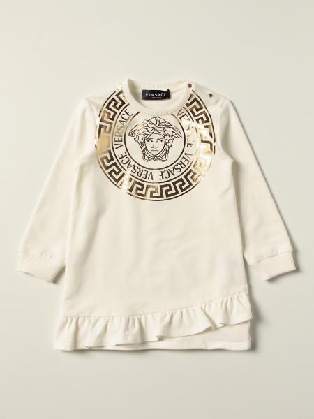 Versace Young cotton dress with laminated print