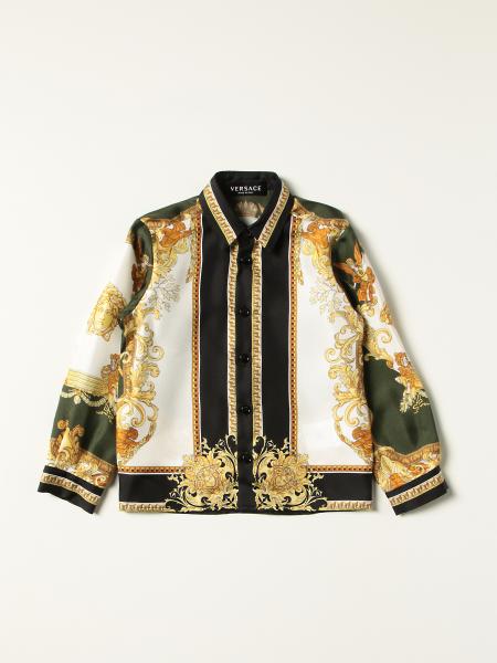 Young Versace: Versace Young shirt in baroque silk
