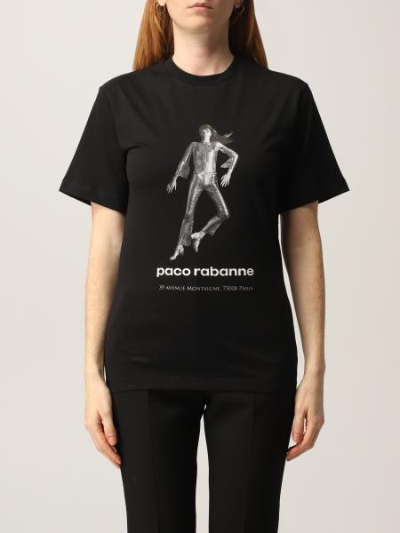 T-shirt Paco Rabanne in cotone con stampa