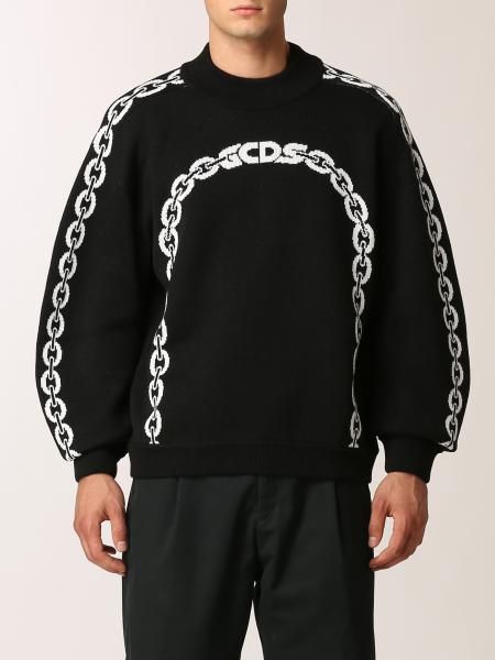 Gcds men: Gcds sweater in wool blend with chain motif