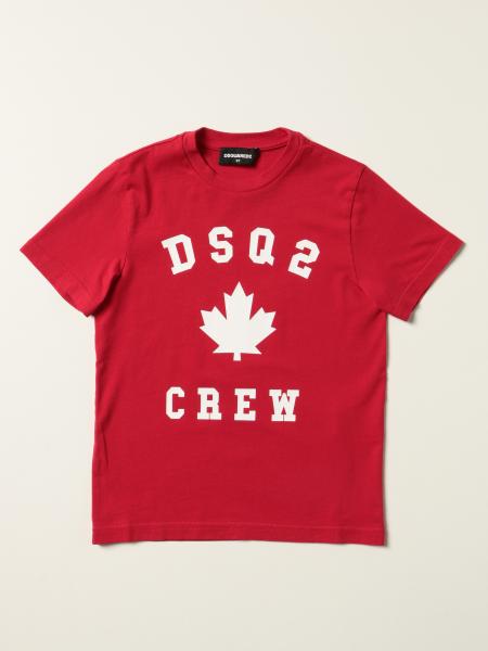 T-shirt Crew Dsquared2 Junior in cotone con logo