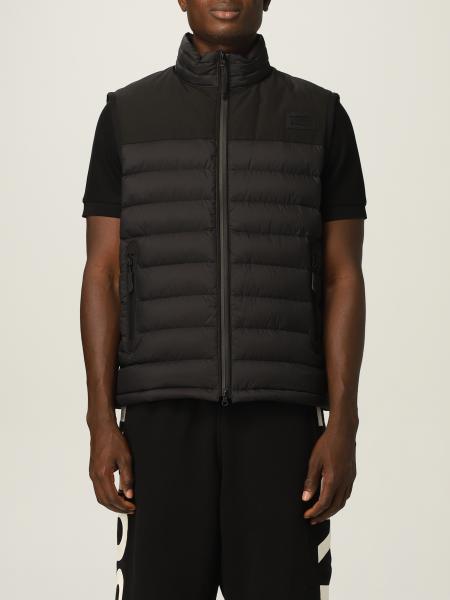 BURBERRY: padded nylon vest with logo - Black | Burberry suit vest ...