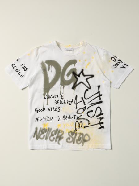 Dolce & Gabbana kids: Dolce & Gabbana cotton T-shirt with all over prints