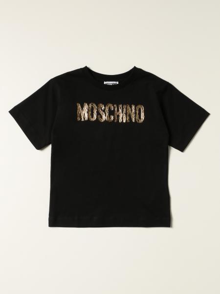 Moschino Kid T-shirt with laminated logo