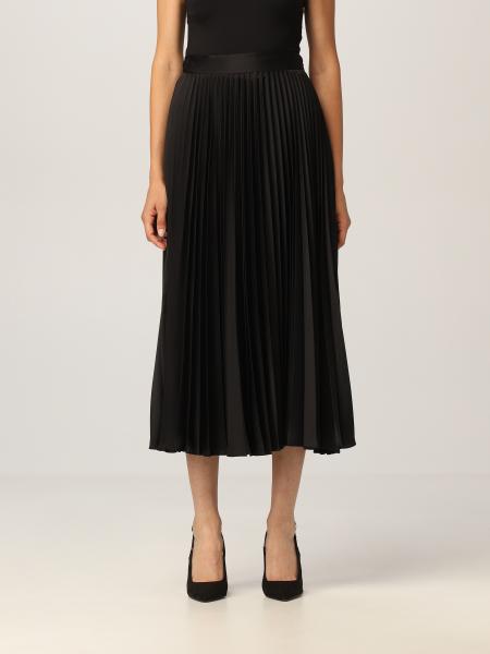 Twinset Twin Set Pleated Satin Skirt Black Twinset Skirt 212tp2441 Online At Gigliocom 2694