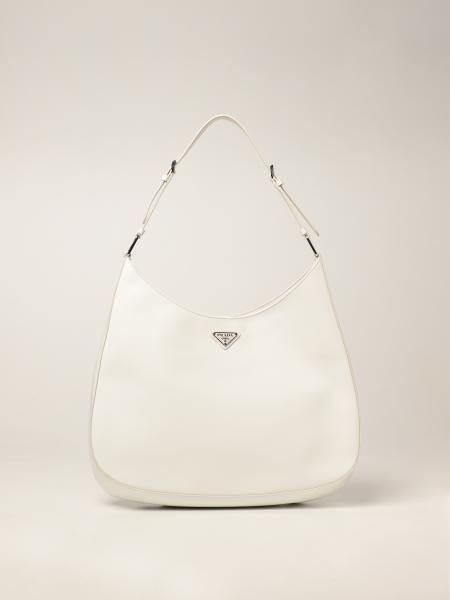 Prada women: Cleo Prada bag in brushed leather