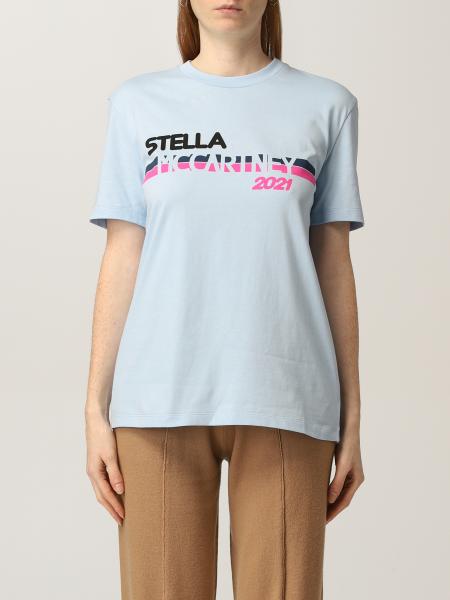 STELLA MCCARTNEY: t-shirt for woman - Blue | Stella Mccartney t-shirt ...