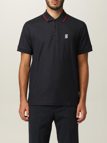 BURBERRY: cotton piqué polo shirt with TB logo | Polo Shirt 