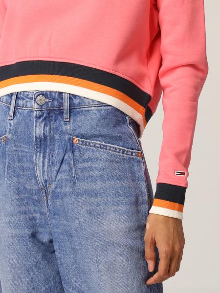 TOMMY HILFIGER: Felpa donna - Rosa | Felpa Tommy Hilfiger DW0DW09255  GIGLIO.COM