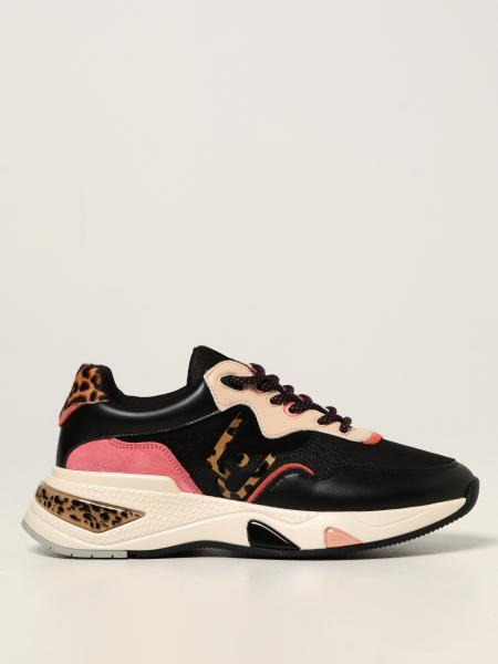 Liu Jo trainers in leather with animalier inserts