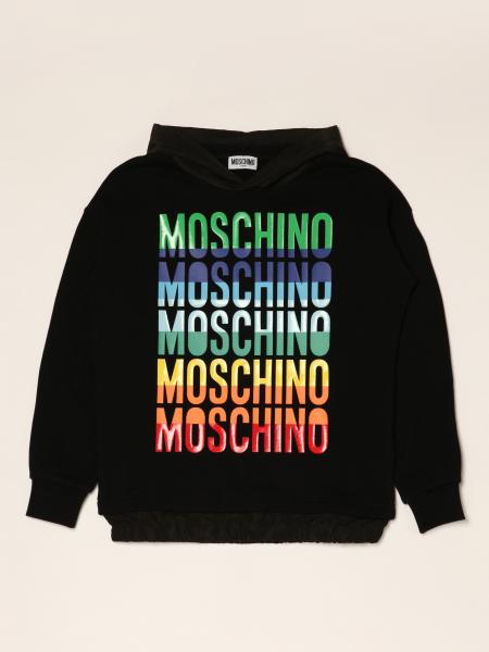 Moschino Kid cotton sweatshirt with multicolor logo