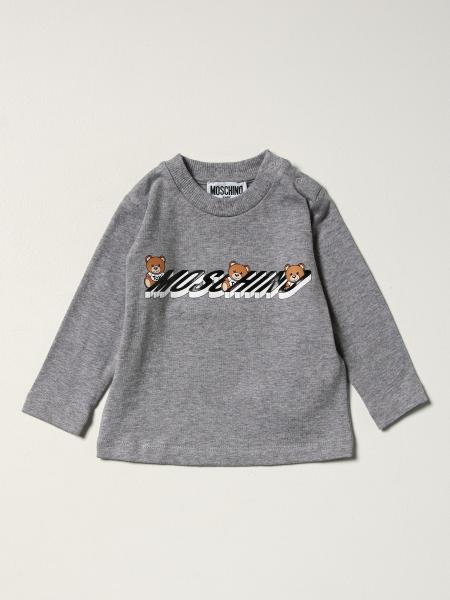 T-shirt Moschino Baby in cotone con logo teddy