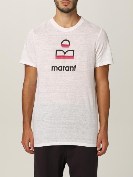 Isabel Marant Etoile: T-shirt Isabel Marant Etoile in lino con logo