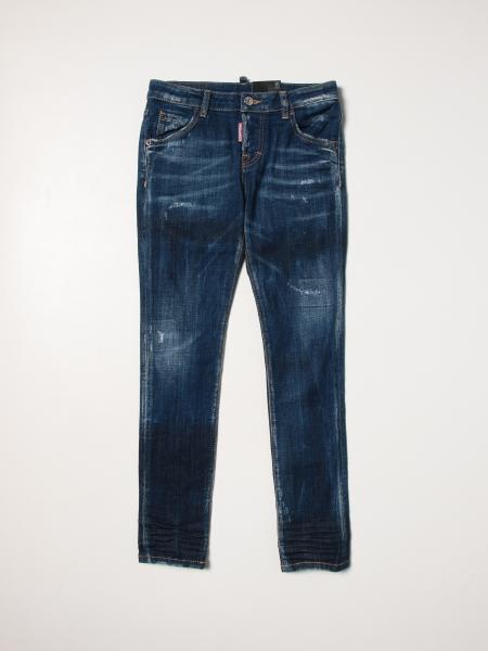 Jeans a 5 tasche Dsquared2 Junior con rotture