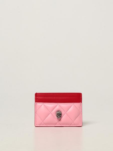 Alexander McQueen credit card holder in quilted leather