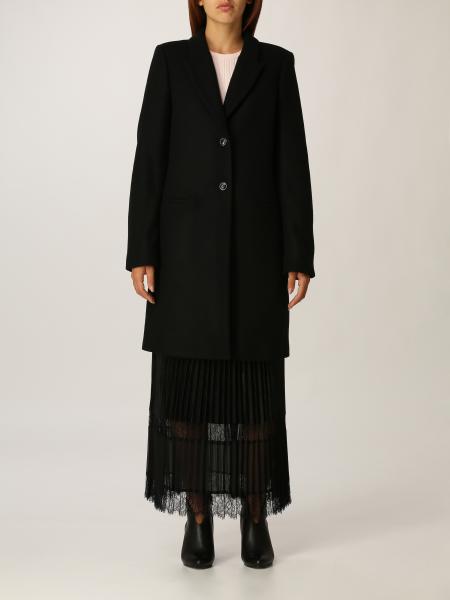 TWINSET: Twin-set coat in wool blend - Black | Twinset coat 212TP2180 ...