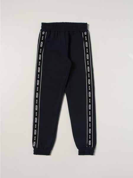 Msgm Kids jogging pants with logoed bands