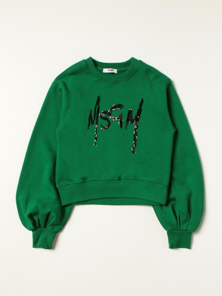 Msgm Kids sweatshirt with sequin logo