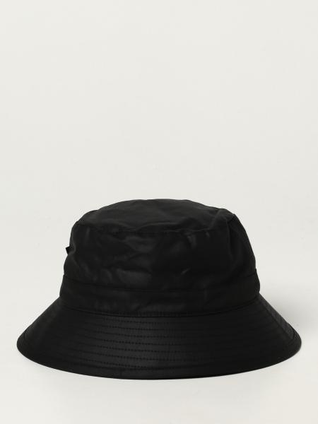 BARBOUR: Cappello da pescatore in cotone cerato - Nero | Cappello Barbour  MHA0001 MHA GIGLIO.COM