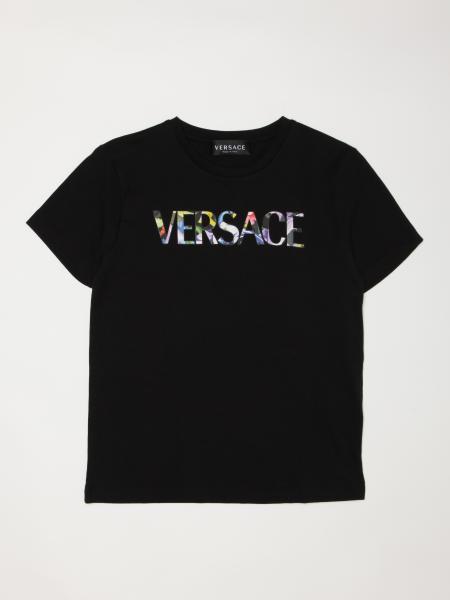 Young Versace: Versace Young cotton t-shirt with logo
