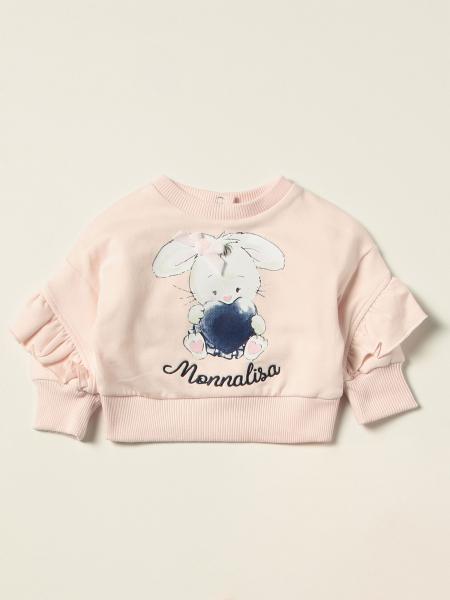 Monnalisa kids: Monnalisa cotton sweatshirt with bunny