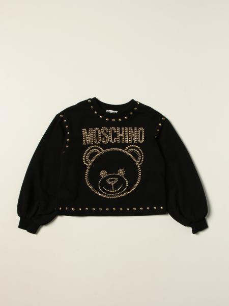 Moschino Kid sweatshirt with studded teddy
