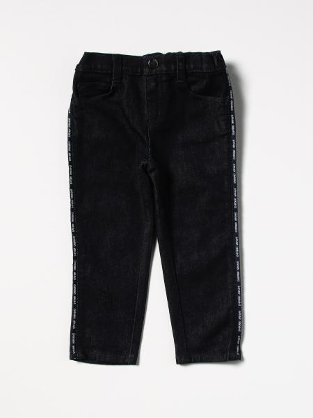 Emporio Armani jeans in denim with logoed bands