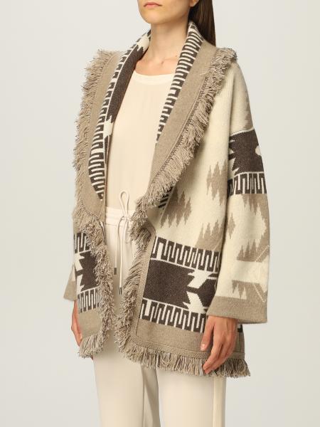 alanui love beige cardigan