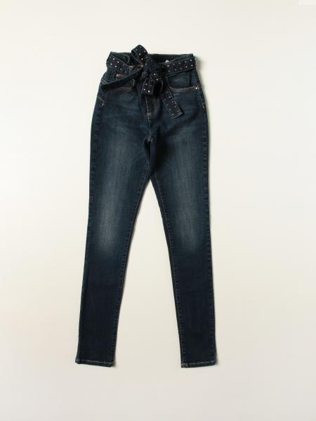 Liu Jo girls' clothes: Liu Jo washed jeans with belt and studs