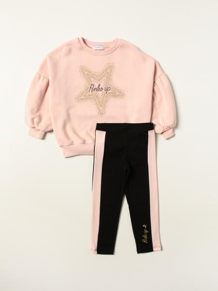 Pinko bambino: Set felpa + leggings Pinko in cotone