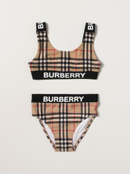 Burberry kids: Burberry check bikini swimsuit