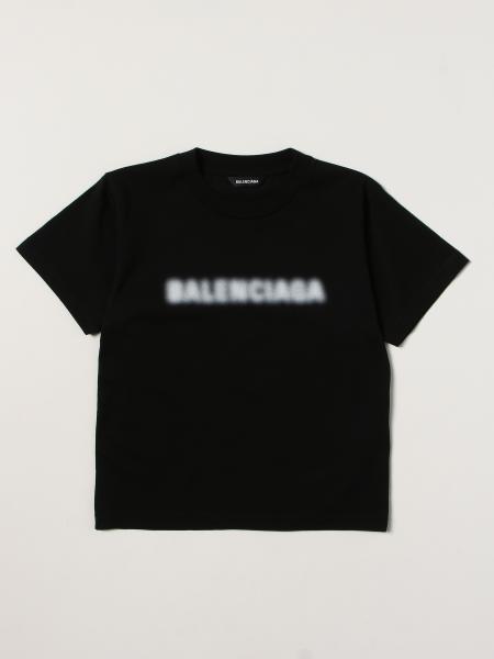 Balenciaga kids: Balenciaga cotton t-shirt with blurred logo