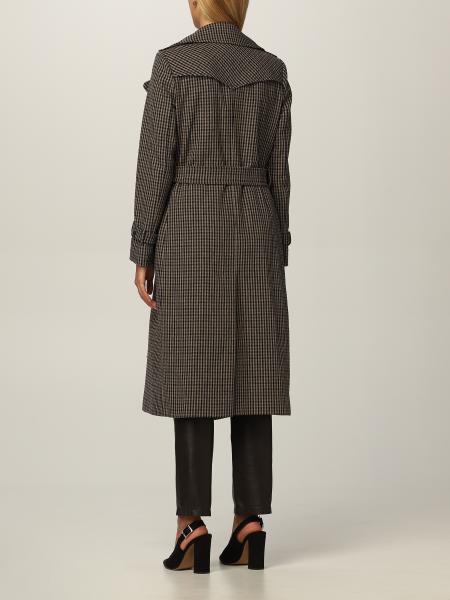 sandro checked trench coat