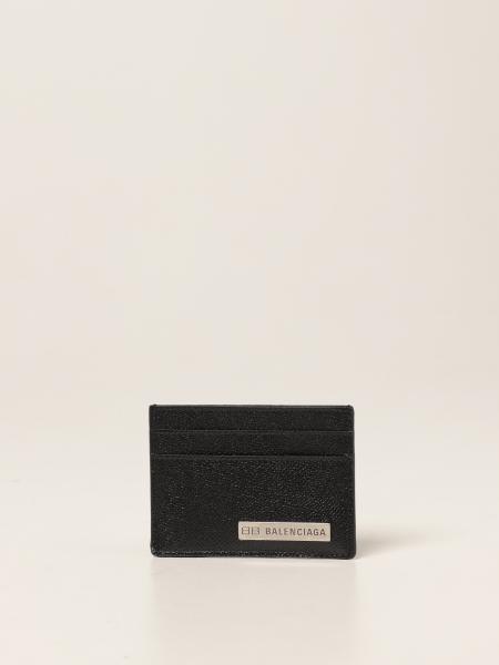 Balenciaga: Balenciaga credit card holder in grained leather