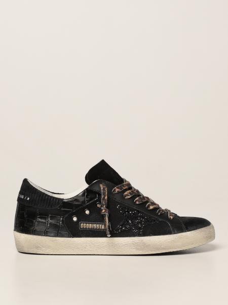 Golden Goose shoes for men: Super-Star Golden Goose trainers in suede and canvas