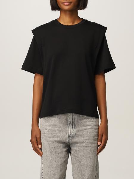 ISABEL MARANT: basic t-shirt - Black | Isabel Marant t-shirt ...