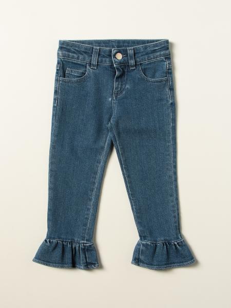 Jeans a 5 tasche Simonetta con rouches