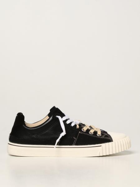 Pannel Maison Margiela trainers in leather and canvas