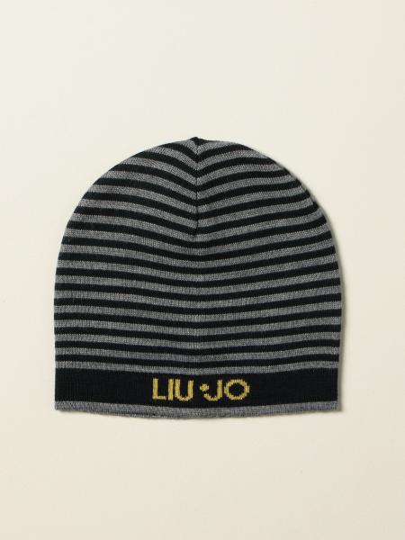 LIU JO: beanie hat with logo - Grey | Liu Jo girls' hats QF1071MAQ02