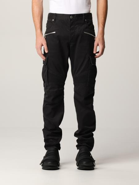 BALMAIN: pants for man - Black | Balmain pants WH1MH015146D online on ...