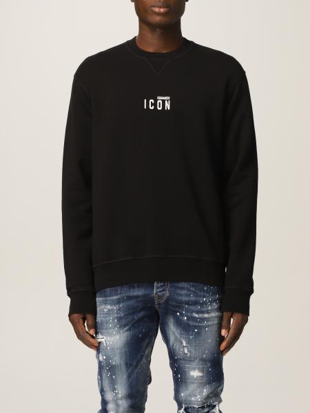 DSQUARED2: sweatshirt with Icon logo - Black | Dsquared2 sweatshirt  S79GU0009S25042 online on GIGLIO.COM