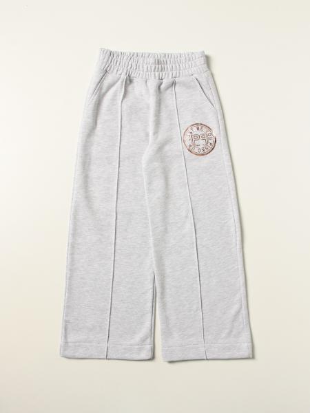 Pinko kids: Pinko cotton jogging trousers with logo