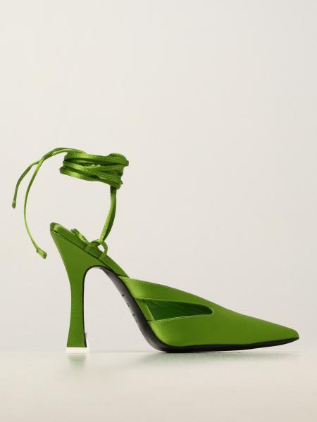 THE ATTICO: Mule Anais in fabric - Green | The Attico court shoes ...