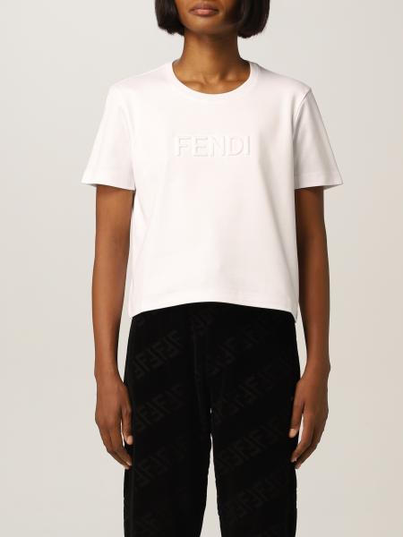 T-shirt Fendi in cotone con logo