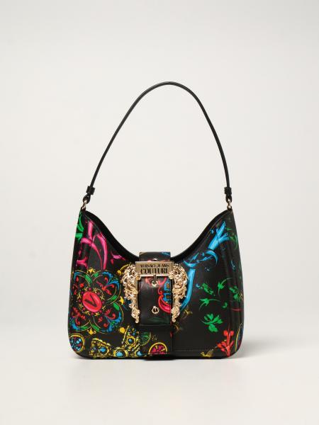 Versace Canvas Logo Print Messenger Bag