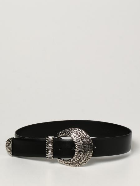 Alberta Ferretti leather belt with maxi buckle