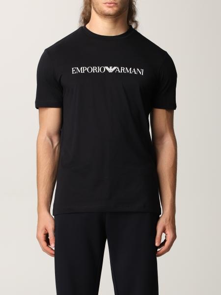 Emporio Armani T-shirt in cotton jersey with contrasting logo