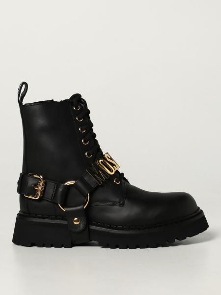 Moschino Couture combat boots in leather