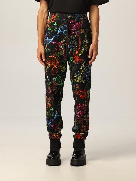 VERSACE JEANS COUTURE: pants with Regalie Baroque print - Multicolor ...