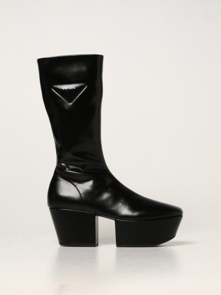 Tech Prada boots in nappa leather